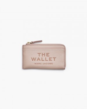 Marc Jacobs The Leather Top Zip Multi Wallet Kleine Geldbörse Damen Rosa | 87YAWFSVZ