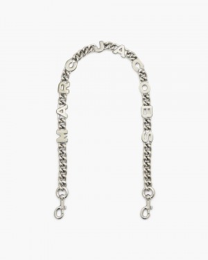 Marc Jacobs The Logo Chain Shoulder Strap Taschengurt Damen Nickel | 60JDANPIR