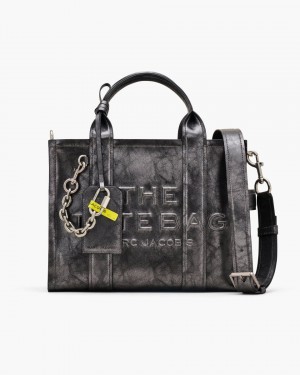 Marc Jacobs The Metallic Distressed Medium Tote Bag The Tote Bag Damen Dunkelgrau | 02WZYDNRA