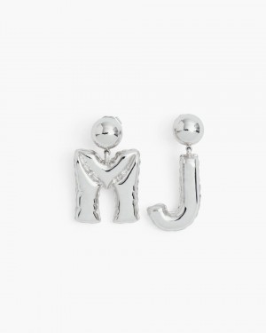 Marc Jacobs The Mj Balloon Earrings Ohrringe Damen Silber | 68FSAVDYL