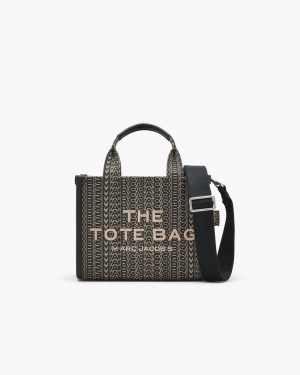 Marc Jacobs The Monogram Jacquard Small Tote Bag The Tote Bag Damen Beige Mehrfarbig | 92MDRHFZI