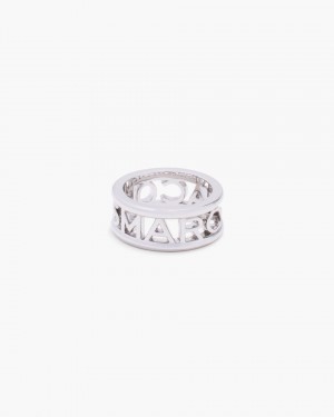 Marc Jacobs The Monogram Ring Ringe Damen Silber | 73LJMNCEO