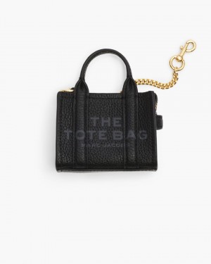 Marc Jacobs The Nano Tote Bag Charm Charms Damen Schwarz | 45SRLMGUW