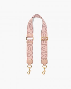 Marc Jacobs The Outline Logo Webbing Strap Taschengurt Damen Rosa Mehrfarbig | 37MVXJSRL