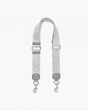 Marc Jacobs The Outline Logo Webbing Strap Taschengurt Damen Grau Mehrfarbig | 89CAEGSJW