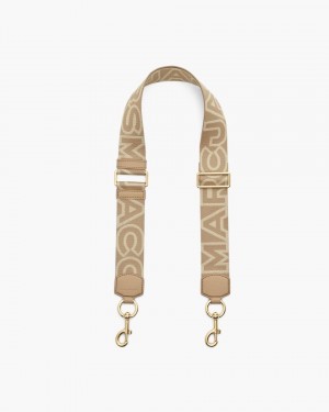 Marc Jacobs The Outline Logo Webbing Strap Taschengurt Damen Braun | 96TKYHQXA