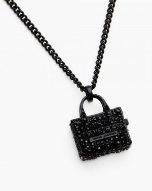 Marc Jacobs The Pave Tote Bag Necklace Ketten Damen Schwarz Schwarz | 09OCPKBRI