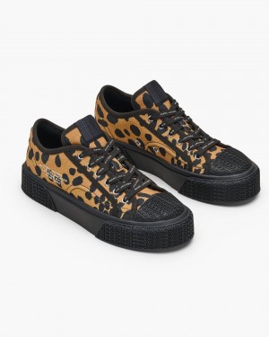 Marc Jacobs The Printed Canvas Sneaker Sneakers Damen Schwarz Mehrfarbig | 16RPWTBZA