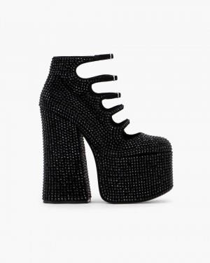 Marc Jacobs The Rhinestone Kiki Ankle Boot Stiefel Damen Schwarz Schwarz | 39JUSPOGN