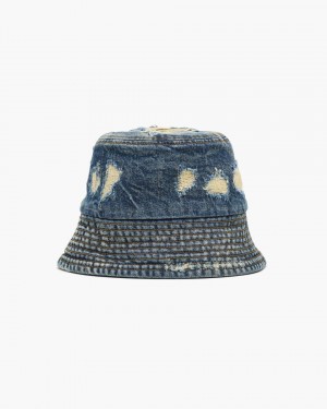 Marc Jacobs The Rip And Repair Bucket Hat Hüte Damen Indigo | 49IFKRXOL