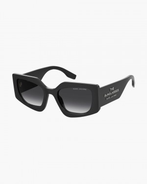 Marc Jacobs The Square Cat Eye Sunglasses Sonnenbrille Damen Schwarz | 97HJRNLBO