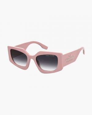 Marc Jacobs The Square Cat Eye Sunglasses Sonnenbrille Damen Rosa | 13EGXKRWT