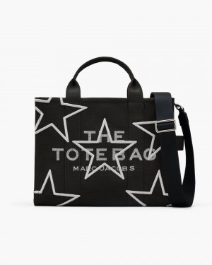 Marc Jacobs The Star Canvas Medium Tote Bag The Tote Bag Damen Schwarz | 48DKOMWJZ