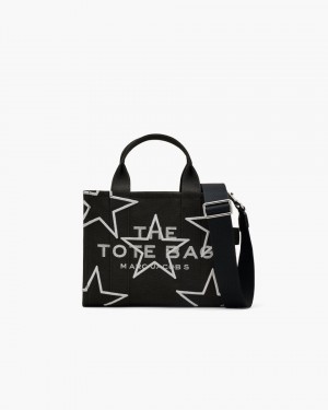 Marc Jacobs The Star Canvas Small Tote Bag The Tote Bag Damen Schwarz | 69CHSXDGW