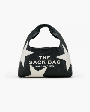 Marc Jacobs The Star Patchwork Leather Mini Sack Bag The Sack Bag Damen Schwarz Weiß | 45TSPOJLM