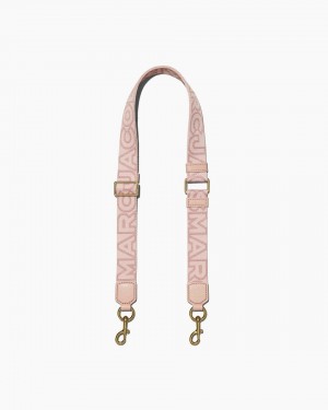 Marc Jacobs The Thin Outline Logo Webbing Strap Taschengurt Damen Rosa Mehrfarbig | 48QHKAMYF