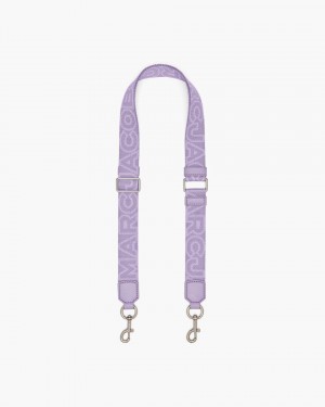 Marc Jacobs The Thin Outline Logo Webbing Strap Taschengurt Damen Lila Mehrfarbig | 82XEUMVQY