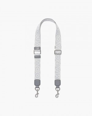 Marc Jacobs The Thin Outline Logo Webbing Strap Taschengurt Damen Grau Mehrfarbig | 10XVUWDBZ
