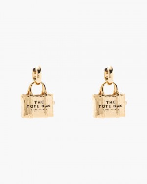Marc Jacobs The Tote Bag Earrings Ohrringe Damen Hellgold | 56SMPKFIE