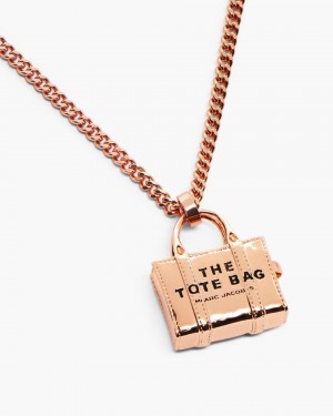 Marc Jacobs The Tote Bag Necklace Ketten Damen Rosa Gold | 28NLWKAUF