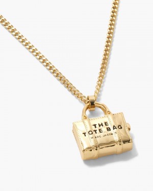 Marc Jacobs The Tote Bag Necklace Ketten Damen Hellgold | 67HMKTZBF