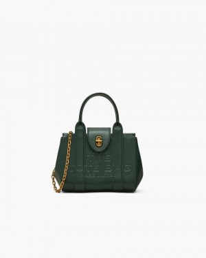 Marc Jacobs The Turnlock Crossbody Tote Bag Handtasche Damen Dunkelgrün | 06AQMTYLW