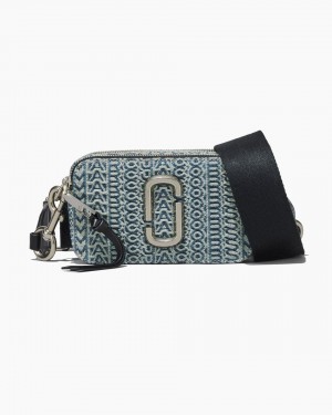 Marc Jacobs The Washed Monogram Denim Snapshot Snapshot Tasche Damen Orange Blau | 59AUZGNMR