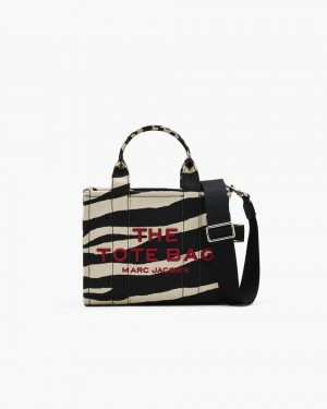 Marc Jacobs The Zebra Canvas Small Tote Bag The Tote Bag Damen Schwarz Weiß | 42DQMJVUT